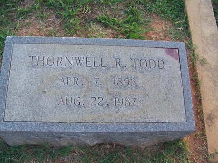 TODD, THORNWELL R. - Mecklenburg County, North Carolina | THORNWELL R. TODD - North Carolina Gravestone Photos